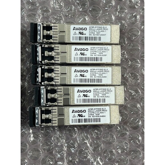 Avago AFBR-57F5MZ-ELX 16GB SFP+ FC SW Optical Transceiver Lot Of 10 - Picture 2 of 11